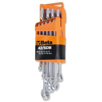 Beta Set 9 Chiavi Combinate a Forchetta e Poligonali 8-19 mm con Supporto 42/SC9I 000421087