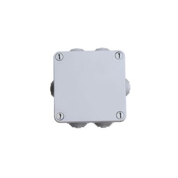 Cassetta Scatola stagna di derivazione rettangolare con coperchio con viti in plastica 105 x 105 x 55 con 7 passacavi IP55 FAEG - FG13424