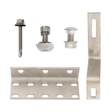 V-TAC 11746 set Ganci Regolabili per Fissaggio Pannelli Solari Fotovoltaici su Tetto in Cemento (5 pezzi)