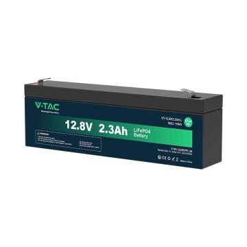 V-TAC batteria al litio 12.8V 2.3Ah allarme, ups, videosorveglianza, attacco T2 178*35*60mm IP55 - 11941