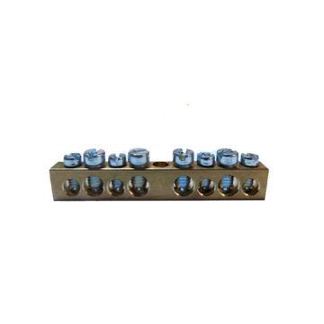 FAEG Connettore 8 fori terra e neutro nudo - N° 4x10 mm² + N° 4x16 mm²