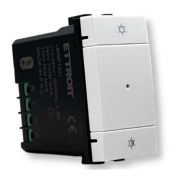 ETTROIT Interruttore / Dimmer smart Wifi Connesso app Tuya colore bianco compatibile con Living Light LBWF1301