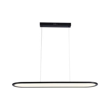 V-TAC VT-7821 Lampadario LED 24W plafoniera ovale sospesa 80*100cm design moderno colore nero luce 4000K - 10045