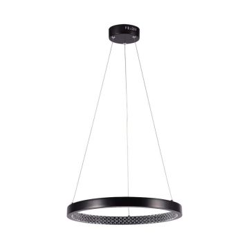 V-TAC VT-7823 lampadario led a sospensione rotondo 19W forma circolare anello sospeso in metallo d:40cm luce 4000K nero - SKU 10051