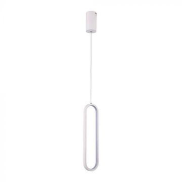 V-TAC VT-7829 Lampadario LED 13W ovale a sospensione dal Design Moderno 10*70*153cm Colore bianco 4000K - 10091