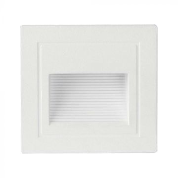 V-TAC Faretto LED Segnapasso Quadrato Montaggio a Incasso 5W Colore Bianco 3000K IP65