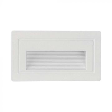 V-TAC Faretto LED Segnapasso Rettangolare Montaggio a Incasso 3W Colore Bianco 3000K IP65