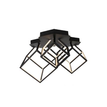 V-TAC VT-7921 Lampadario LED a soffitto 3 Cubi colore nero a plafone 64x35.9x41CM 46W 3000k - 15342