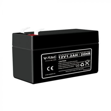 V-TAC Batteria al Piombo 12V 1.2Ah per Allarme, Videosorveglianza, UPS Terminali T1 97*43*52mm - 23449