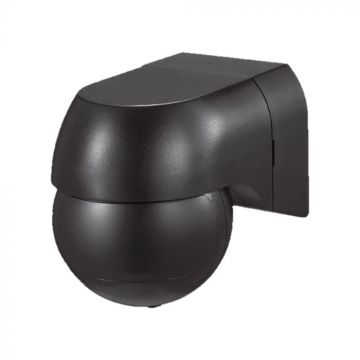 V-TAC VT-8028 Sensore PIR di Movimento a Infrarossi 180° da parete colore nero max 400W IP44 - 23678
