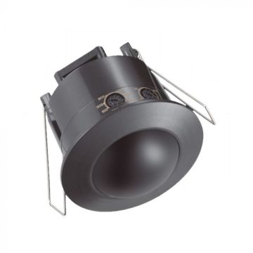 V-TAC Sensore di Movimento a Infrarossi 360° colore nero, montaggio ad incasso  (Max 500W) IP20 - 23679