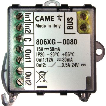 CAME Modulo Bus CXN  2 Ingressi e 2 Uscite CAME 806XG-0080