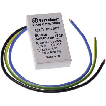 FINDER 7P3682752003 scaricatore di sovratensione da incasso SPD CLASSE 3 MONOFASE 275VAC 6KV 3KA
