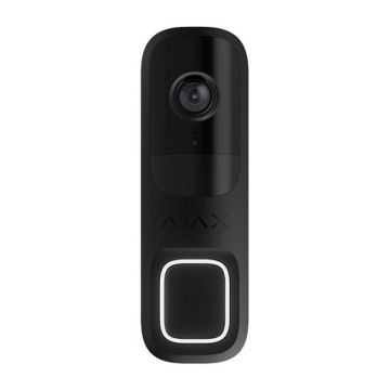 Ajax DoorBell Campanello 4MP Video Intelligente AI Wi-Fi Visione Notturna e Audio Bidirezionale da interno colore nero 
