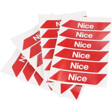 Nice WA10 Strisce rosse adesive catarifrangenti - 24pz