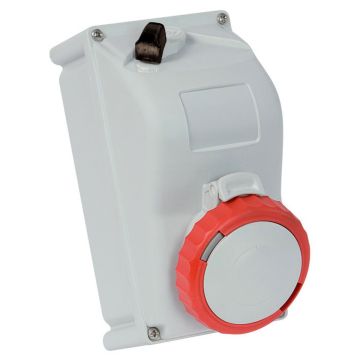 FANTON Presa Interbloccata da Parete 3P+N+T 16A 400V IP67 Rosso – SKU 73345