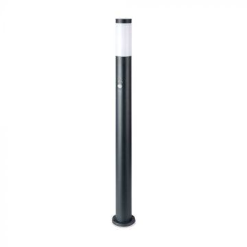 V-TAC paletto a piantana da giardino portalampada E27 110CM con sensore movimento Acciaio Inossidabile IP44 Colore Grigio 8968