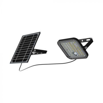 V-TAC VT-411 Faro led nero 10W con pannello solare e telecomando Proiettore con sensore di movimento 6000K - 10313