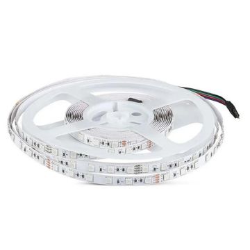 V-TAC VT-5050 Striscia LED 24V SMD5050 10M 7W/M 60LED/M multicolore RGB IP20 - SKU 212592
