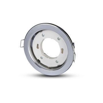 V-TAC VT-715 Portafaretto incasso rotondo cromato per lampade GX53 - SKU 3677 V-TAC VT-715 Portafaretto incasso rotondo cromato per lampade GX53 - SKU 3677