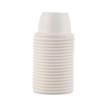 Portalampada E14 filettata plastica BI colore bianco Fanton 62812