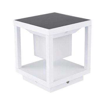 V-TAC Lampada led solare quadrata da esterno con sensore pir movimento da terra 2W colore bianco 3000k IP65 sku 6806