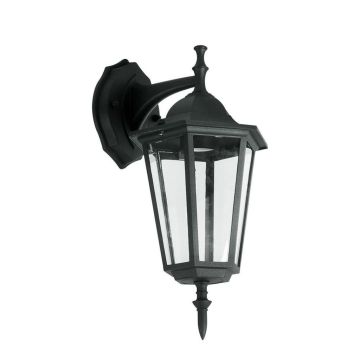 V-TAC VT-750 Portalampada lanterna Small Facing-Down alluminio IP44 nero E27 - sku 7068