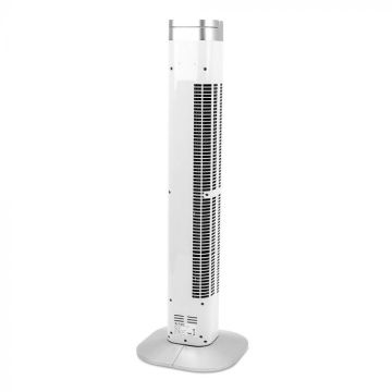 V-TAC VT-5536 Ventilatore a torre tower fan 55W 92cm con display temperatura e telecomando abs colore bianco ip20 - sku 7900