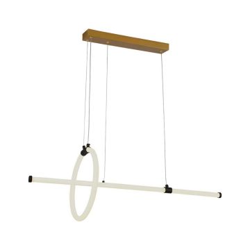 V-TAC VT-7818 Lampadario LED a sospensione design Moderno forma astratta 16W 86 cm in alluminio ed acrilico colore nero 3000К - 8022