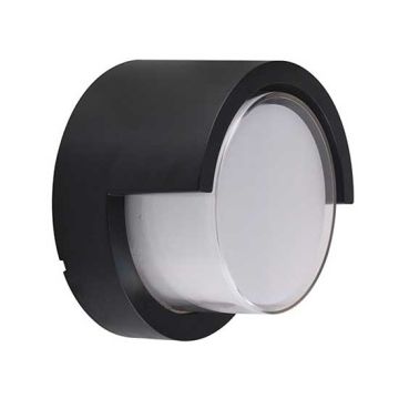 V-TAC VT-831 Lampada LED 6W bianco caldo 3000K corpo tondo nero waterproof IP65 - sku 8609