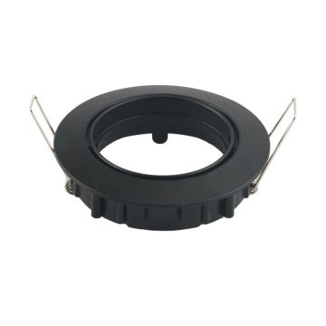 Portafaretto incasso alluminio spazzolato rotondo regolabile 1*GU10