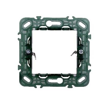 Supporto 2 posti compatibile vimar plana per cassetta 3 moduli Ettroit EV0202