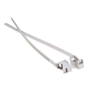 Confezione 100pz Clips per fissaggio tubi a fascetta Ø40-63mm colore grigio RAL 7035 FAEG - FG16065