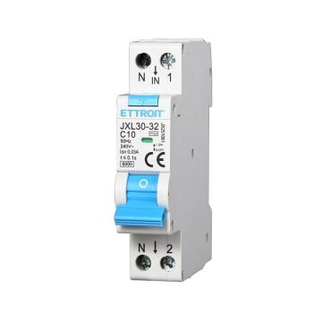 ETTROIT Interruttore Magnetotermico Differenziale 1P+N 10A 30mA 220V-6KA JX251061