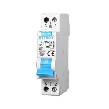 ETTROIT interruttore Magnetotermico Differenziale 1P+N 16A 30mA 220V-6KA JX251661
