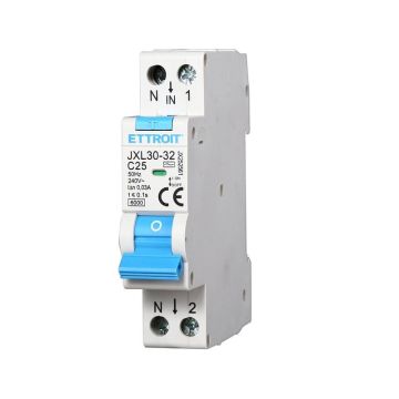 ETTROIT interruttore Magnetotermico Differenziale 1P+N 25A 30mA 220V-6KA 1m JX252561