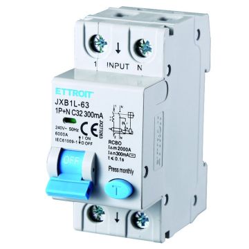 ETTROIT JX273263 Magnetotermico Differenziale 1P+N 32A 300mA 220V-6KA