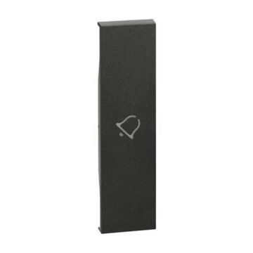 Cover Bticino Living Now con simbolo campanello 1modulo - nero KG01D Cover Bticino Living Now con simbolo campanello 1modulo - nero KG01D