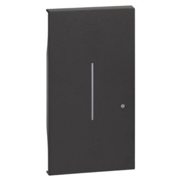 Cover illuminabile BTicino Living Now per comando luci wireless 2 moduli - nero KG42M2 Cover illuminabile BTicino Living Now per comando luci wireless 2 moduli - nero KG42M2
