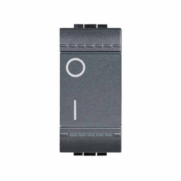 Interruttore 2P 16AX 250V ac - colore Antracite Bticino Livinglight L4002N Interruttore 2P 16AX 250V ac - colore Antracite Bticino Livinglight L4002N