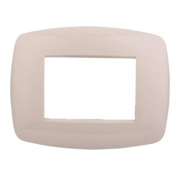 Ettroit placca compatibile Bticino Livinglight 3 moduli plastica slim colore sabbia - LN87309