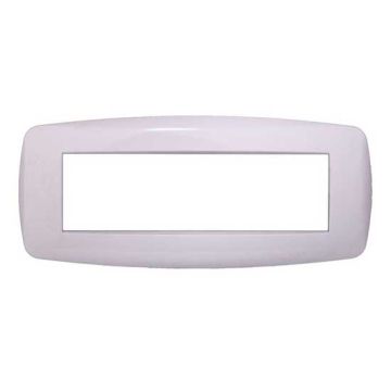 Ettroit placca compatibile Bticino Livinglight 7 moduli plastica slim colore bianco - LN87701