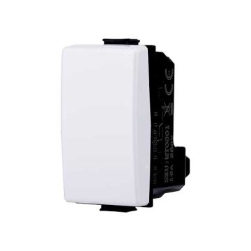 Pulsante 1P 10A compatibile Bticino Matix Colore Bianco