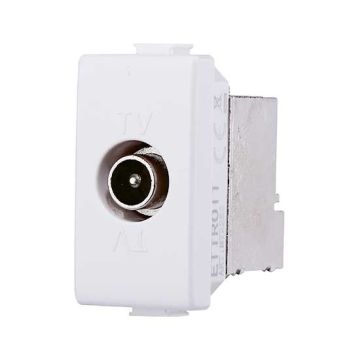 Presa tv e sat diretta connettore maschio compatibile Bticino Matix colore bianco