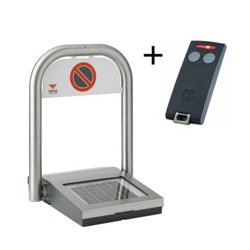 Cardin PARKSUN-SR Automazione barriera salvaparcheggio con sensore risalita, ricarica con pannello solare a batteria in acciaio