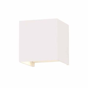 V-TAC VT-759 Lampada da parete LED 5W quadrata 700LM 140LM/W doppio fascio luminoso orientabile colore bianco satinato 4000k IP65 217088