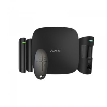 Ajax StarterKit Cam Plus HDR (8EU) ASP Kit Allarme Professionale Wireless 4G HDR Nero GPRS/Ethernet – Cod. 156256.382.BL1