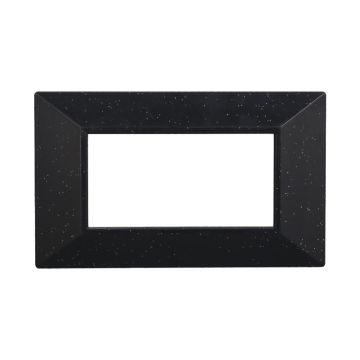 ETTROIT AN90424 Placca Piramide 4P Serie MOON Colore Nero Brillante Compatibile Con Bticino Axolute
