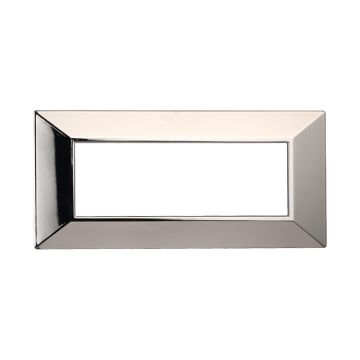 ETTROIT AN90613 Placca Piramide 6P Serie Moon Colore Cromo Lucido Compatibile Con Bticino Axolute