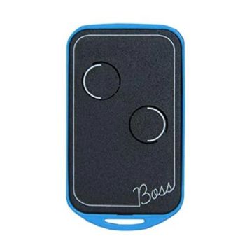 Trasmettitore 2 canali codice fisso innesto quarzo 30.900 Mhz autoapprendente automazione cancelli Nologo BOSS-QC2-B - Blu